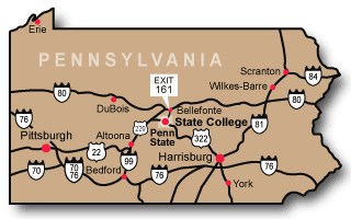Map Pennsylvania Roads